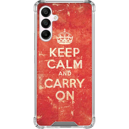 Keep Calm and Carry On Distressed Galaxy A16 5G Clear Case