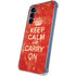 Keep Calm and Carry On Distressed Galaxy A35 5G Clear Case