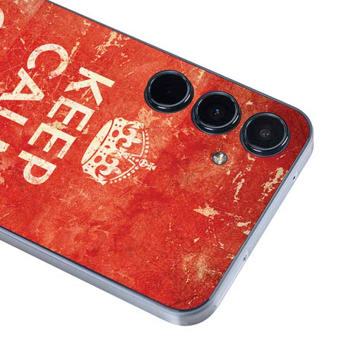 Keep Calm and Carry On Distressed Galaxy A35 5G Skin