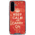 Keep Calm and Carry On Distressed Galaxy A36 5G Clear Case