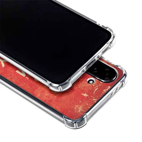Keep Calm and Carry On Distressed Galaxy A36 5G Clear Case