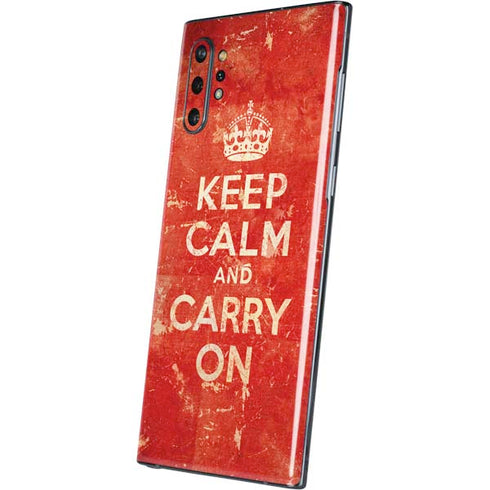 Keep Calm and Carry On Distressed Galaxy Note 10 Plus Skin