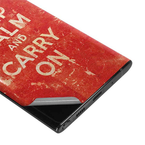 Keep Calm and Carry On Distressed Galaxy Note 10 Plus Skin