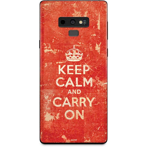 Keep Calm and Carry On Distressed Galaxy Note 9 Skin