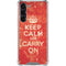 Keep Calm and Carry On Distressed Galaxy S24 FE Clear Case