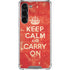 Keep Calm and Carry On Distressed Galaxy S24 FE Clear Case