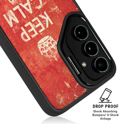 Keep Calm and Carry On Distressed Galaxy S25 Plus Kickstand Case
