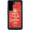 Keep Calm and Carry On Distressed Galaxy S24 Plus Waterproof Case
