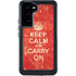 Keep Calm and Carry On Distressed Galaxy S24 Plus Waterproof Case