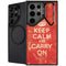 Keep Calm and Carry On Distressed Galaxy S25 Ultra Kickstand Case