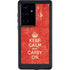 Keep Calm and Carry On Distressed Galaxy S24 Ultra Waterproof Case