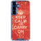 Keep Calm and Carry On Distressed Galaxy S25 Clear Case