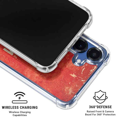 Keep Calm and Carry On Distressed Galaxy S25 Clear Case