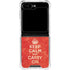Keep Calm and Carry On Distressed Galaxy Z Flip6 Clear Case