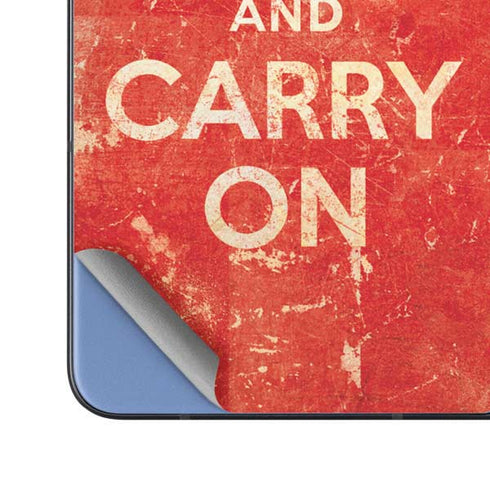 Keep Calm and Carry On Distressed Galaxy Z Fold5 5G Skin