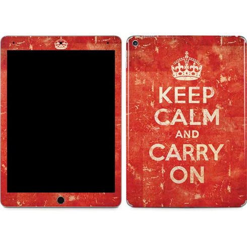 Keep Calm and Carry On Distressed iPad Skins