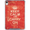 Keep Calm and Carry On Distressed iPad 11th Gen (2025) Clear Case