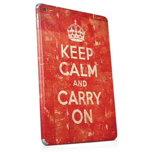 Keep Calm and Carry On Distressed Apple iPad Skin