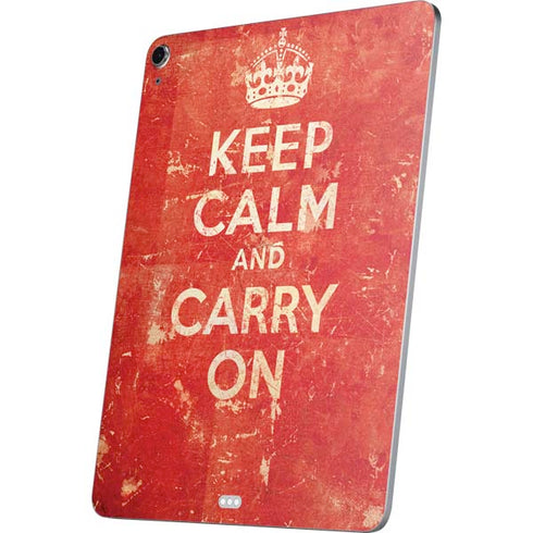 Keep Calm and Carry On Distressed Apple iPad Air Skin