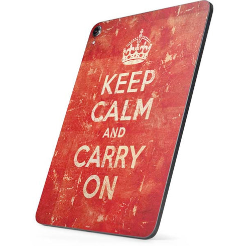 Keep Calm and Carry On Distressed Apple iPad Pro Skin