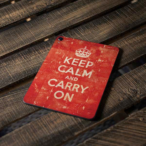 Keep Calm and Carry On Distressed Apple iPad Pro Skin