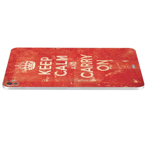 Keep Calm and Carry On Distressed iPad Pro 13in M4 (2024) Skin