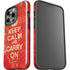 Keep Calm and Carry On Distressed iPhone 15 Pro Impact Case