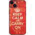Keep Calm and Carry On Distressed iPhone 15 Skin