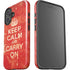 Keep Calm and Carry On Distressed iPhone 16 Impact Case