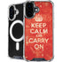 Keep Calm and Carry On Distressed iPhone 16 Plus MagSafe Case