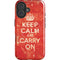 Keep Calm and Carry On Distressed iPhone 16 Plus Magsafe Impact Case