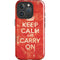 Keep Calm and Carry On Distressed iPhone 16 Pro Magsafe Impact Case