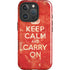Keep Calm and Carry On Distressed iPhone 16 Pro Max Magsafe Impact Case