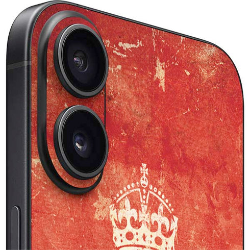 Keep Calm and Carry On Distressed iPhone 16 Skin