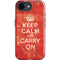 Keep Calm and Carry On Distressed iPhone 16e Impact Case