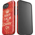 Keep Calm and Carry On Distressed iPhone 16e Impact Case