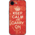 Keep Calm and Carry On Distressed iPhone 16e Skin