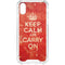Keep Calm and Carry On Distressed iPhone XS Clear Case