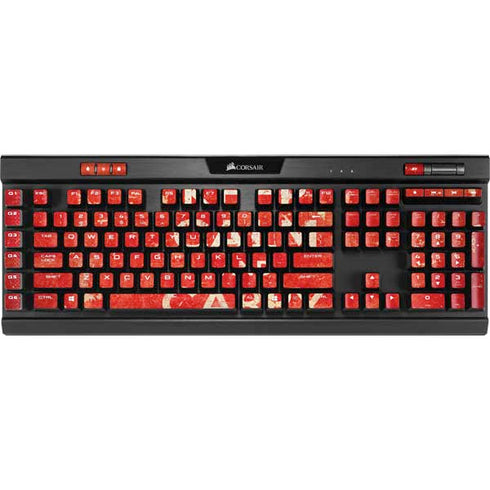 Keep Calm and Carry On Distressed K95 RGB PLATINUM Mechanical Gaming Keyboard Skin
