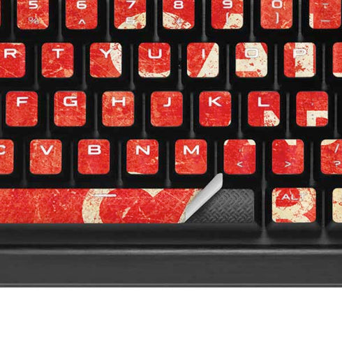 Keep Calm and Carry On Distressed K95 RGB PLATINUM Mechanical Gaming Keyboard Skin