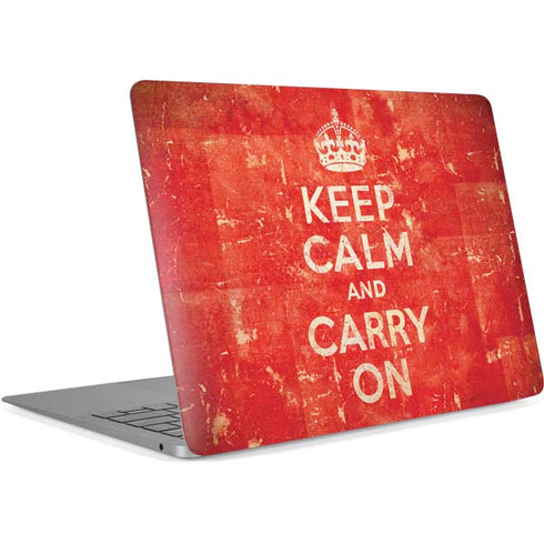 Keep Calm and Carry On Distressed Apple MacBook Air Skin