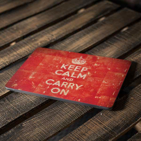 Keep Calm and Carry On Distressed Apple MacBook Air Skin