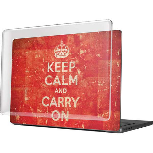 Keep Calm and Carry On Distressed MacBook Pro 14in (2021-24) Case plus Skin