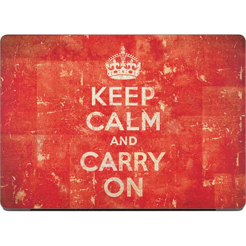 Keep Calm and Carry On Distressed Apple MacBook Pro 14-inch Skin