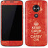 Keep Calm and Carry On Distressed Moto E5 Play Skin
