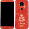 Keep Calm and Carry On Distressed Moto E5 Plus Skin