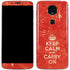Keep Calm and Carry On Distressed Moto E5 Plus Skin