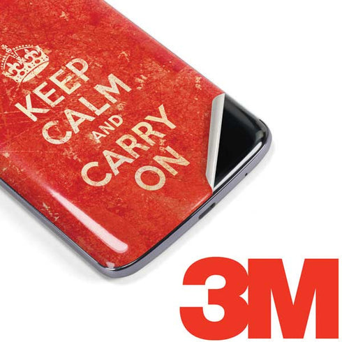 Keep Calm and Carry On Distressed Moto E5 Plus Skin
