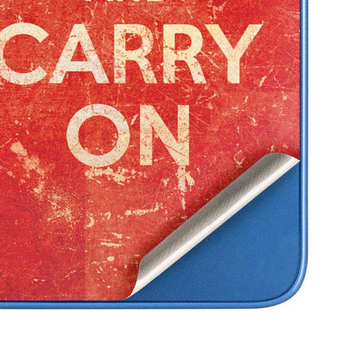 Keep Calm and Carry On Distressed Moto G Play 4G (2024) Skin