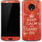 Keep Calm and Carry On Distressed Moto G6 Skin